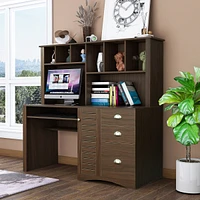 Streamdale Furniture Home Office Computer Desk With Hutch