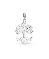 Bling Jewelry Medium Celtic Matriarch Mothers Family Wishing Tree Of Life Pendant Necklace For Women Oxidized Sterling Silver 18 Inch