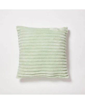 Dormify Jordan Plush Ribbed Square Pillow, Accent Pillow, Decor, Dorm or Bedroom Essential