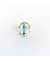 sanctuaire Sanctuary Project by Semi Precious Turquoise Crystal Ring Gold