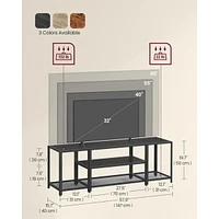 Slickblue Modern Tv Stand For Tvs Up To 65 Inches, 3-tier Entertainment Center, Industrial Console Table