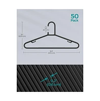 Slickblue 50-pack Plastic Clothes Hangers with G Shape Opening