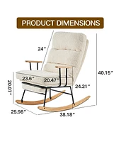 Streamdale Furniture Modern Gliding Rocking Chair with Adjustable Back Angle