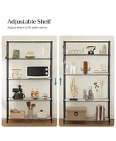 Slickblue Storage Shelves, Metal Shelves, Kitchen Shelving Unit with Adjustable Shelves, 5 Tier