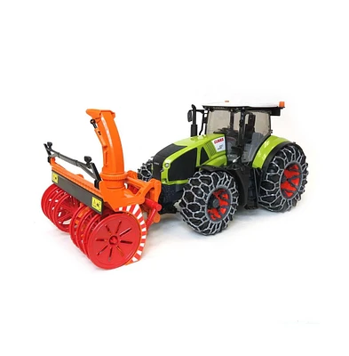 Bruder 1/16 Claas Axion Tractor with Snow Blower & Tire Chains