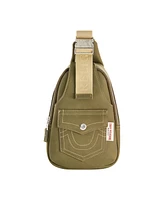 True Religion Suede Sling with Horseshoe Front pocket