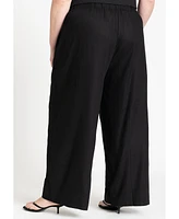 Eloquii Plus Easy Wide Leg Linen Pant