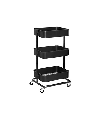 Slickblue 3-tier Metal Rolling Cart