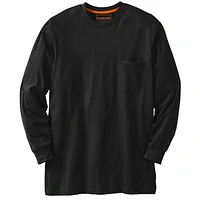 Boulder Creek Big & Tall by KingSize Heavyweight Crewneck Long-Sleeve Pocket T-Shirt