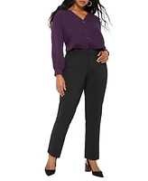 Eloquii Plus Tall Kady Fit Double-Weave Pant