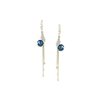 Sohi Women's Gold Sleek Drop Earrings