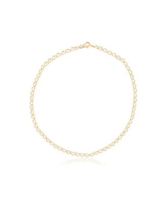 The Lovery Gold Heart Link Bracelet 14K Gold