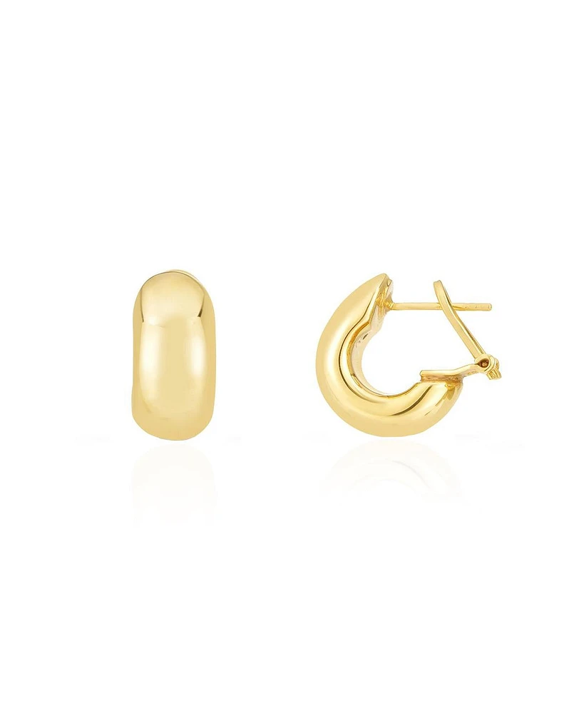 The Lovery Chunky Gold C-Hoop Earrings 14K Gold