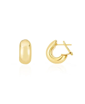 The Lovery Chunky Gold C-Hoop Earrings 14K Gold