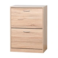 Streamdale Furniture White Shoe Storage Cabinet with Flip Doors