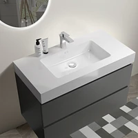 Streamdale Furniture 36" Gray Bathroom Vanity with Sink & Storage