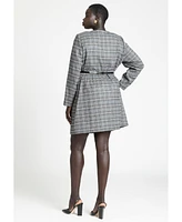 Eloquii Women's Plaid Mini Dress