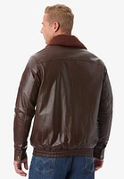 KingSize Big & Tall Leather Flight Bomber Jacket