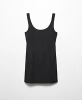 Mango Women's Short Low-Neck Dress