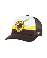 47 Brand Men's Brown San Diego Padres Lift Off Foam Front Mesh Trucker Adjustable Hat