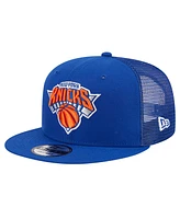 New Era Men's Blue New York Knicks Evergreen Meshback 9FIFTY Snapback Hat