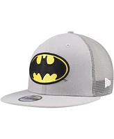 New Era Big Boys and Girls Gray Batman 9FIFTY Trucker Snapback Hat