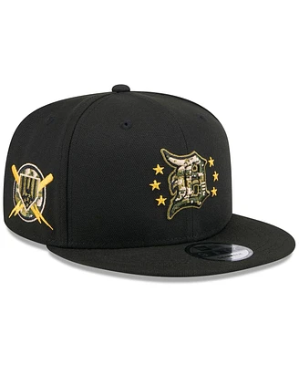 New Era Men's Black Detroit Tigers 2024 Armed Forces Day 9FIFTY Snapback Hat