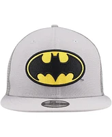 New Era Big Boys and Girls Gray Batman 9FIFTY Trucker Snapback Hat