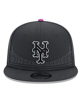 New Era Big Boys and Girls Graphite New York Mets 2024 City Connect 9FIFTY Snapback Hat