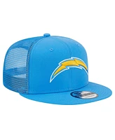 New Era Men's Powder Blue Los Angeles Chargers Main Trucker 9FIFTY Snapback Hat