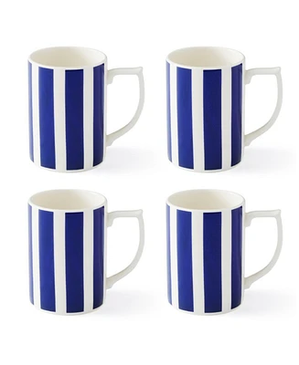 Spode Blue Italian Steccato Bold Stripe Mugs, Set of 4