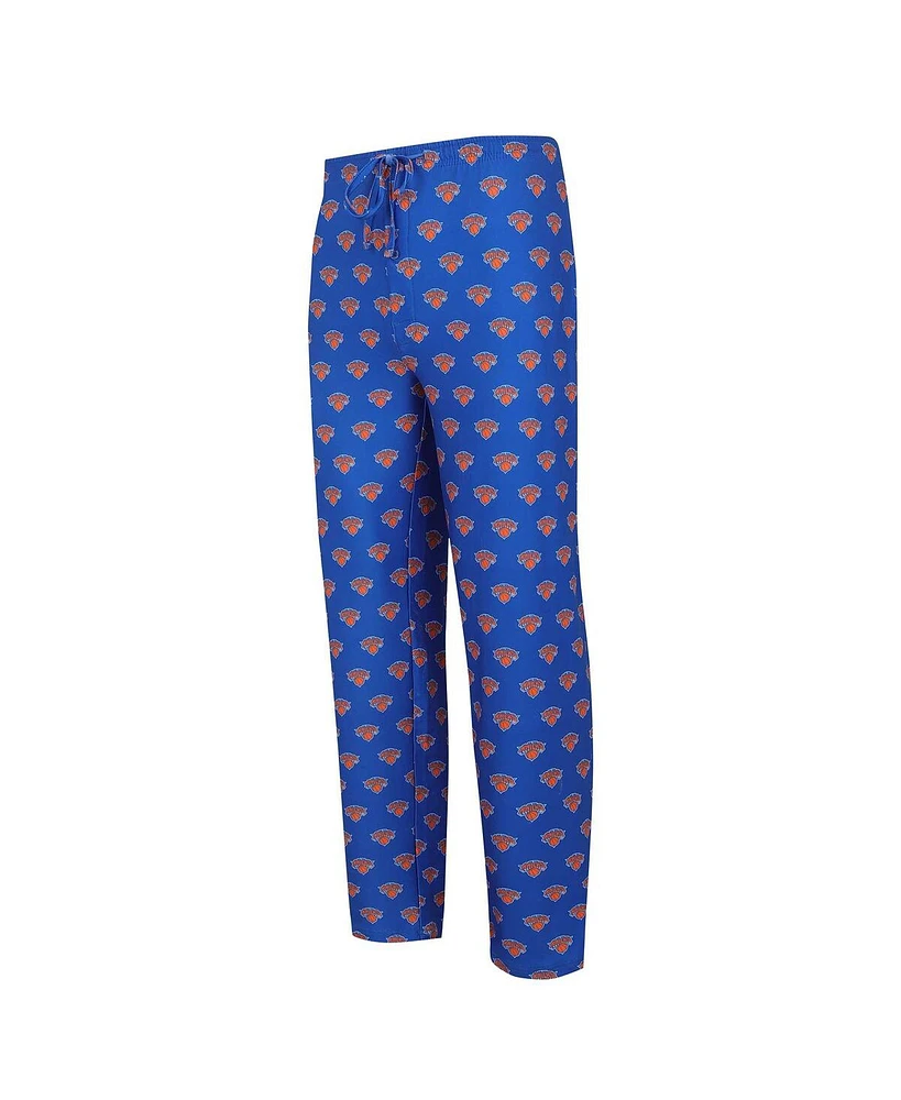 Concepts Sport Men's Blue New York Knicks Gauge Allover Print Pants
