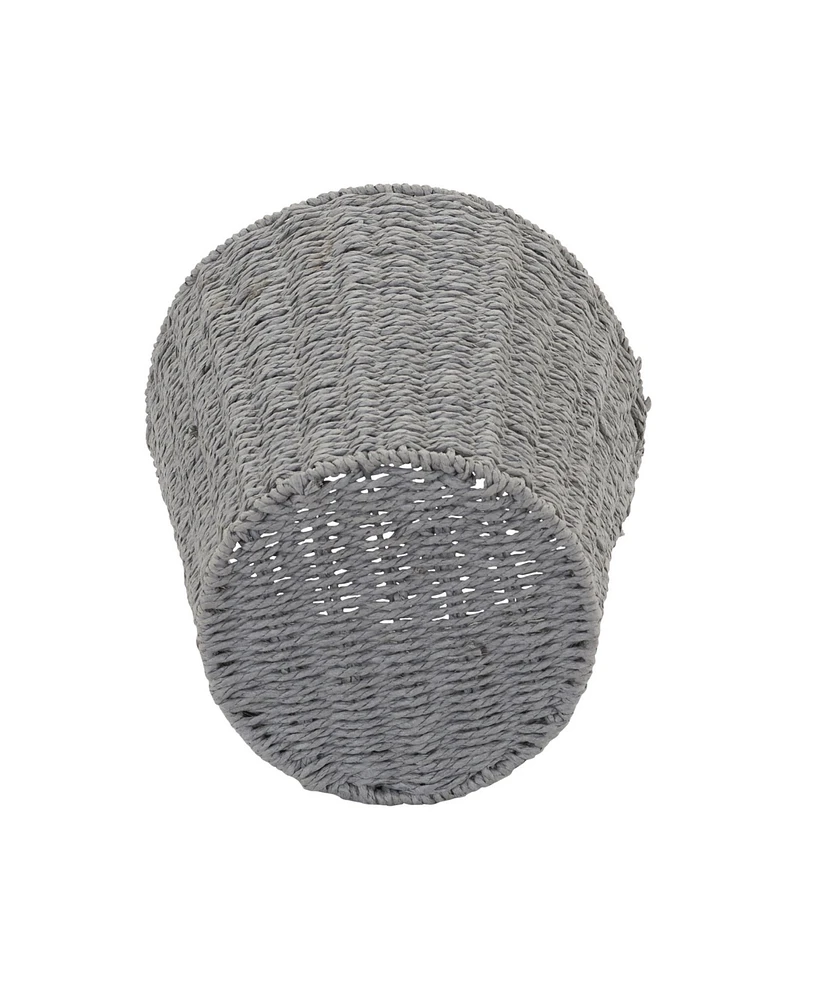 Household Essentials Woven Waste Basket Paper Rope Waste Bin for Bathroom Bedroom Office