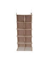Household Essentials 10-Pocket Hanging Shoe Organizer Side-by-Side