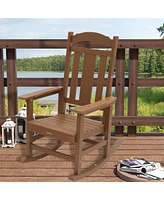 Mondawe Folding Adirondack Chairs, All Weather Outdoor Chairs for Deck Backyard Patio