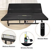 Streamdale Furniture Adjustable Bed Base Frame Head And Foot Incline Quiet Motor King Size Zero Gravity