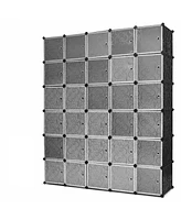 Sugift Diy 30 Cube Portable Closet Clothes Wardrobe Cabinet