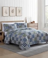 Eddie Bauer Cozy Plaid Patchwork Reversible Piece Quilt Set