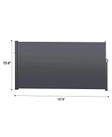 Streamdale Furniture 138" X 71"Retractable Side Awning, Waterproof & Uv-Resistant, Privacy Screen