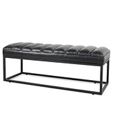 Streamdale Furniture Metal Base Upholstered Bench For Bedroom For Entryway