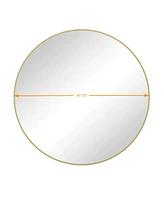 Streamdale Furniture Gold Metal Framed 42" Circular Wall Mirror