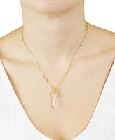 Macy's Quartz Sun and Moon Charm Necklace 14k Gold Plated or Silver