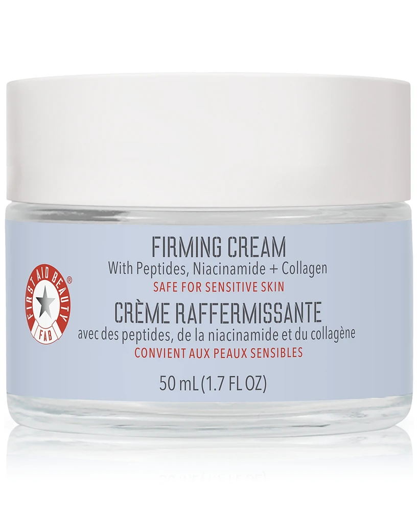 First Aid Beauty Firming Cream with Peptides, Niacinamide + Collagen, 1.7