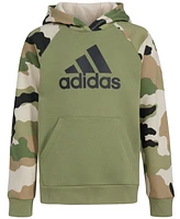 adidas Big Boys Camo Colorblocked Pullover Hoodie