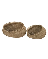 Household Essentials Seagrass Baskets Set of 2 with Handles