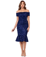 Xscape Petite Sequin Off-The-Shoulder Mermaid Dress