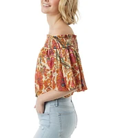 Jessica Simpson Women's Alana Floral-Print Off-The-Shoulder Top