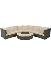 6 Piece Outdoor Wicker Patio Furniture Set