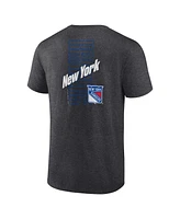 Fanatics Men's Heather Charcoal New York Rangers Backbone T-Shirt