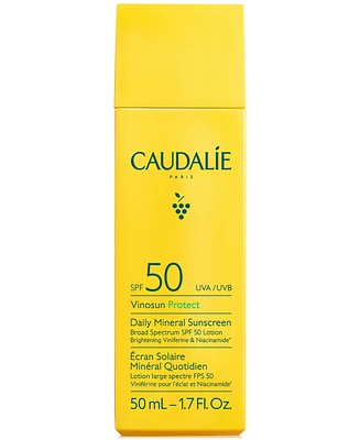 Caudalie Vinosun Protect Daily Mineral Sunscreen Spf 50, 1.7 oz.